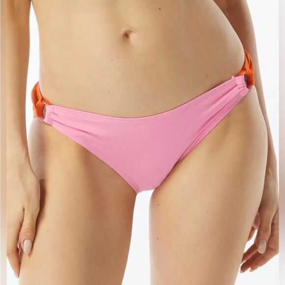 NWT Kate Spade New York O-Ring Bikini Bottoms in Surf Pink - Picture 1 of 8